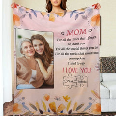 I Need To Say I Love You - Upload Image, Gift For Mom, Personalized Blanket - joliny