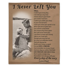 I Never Left You Custom Photo Blanket - Memorial Gift - joliny