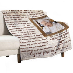 I Never Left You - Memorial Personalized Custom Blanket - Sympathy Gift For Family Members - joliny