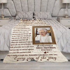 I Never Left You - Memorial Personalized Custom Blanket - Sympathy Gift For Family Members - joliny