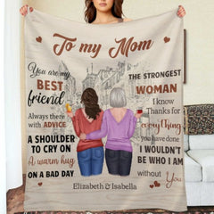 I Wouldn't Be Who I Am Without You - Gift For Mom, Personalized Blanket - joliny