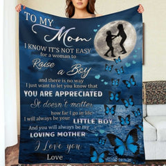 I'll Always Be Your Little Boy, Mom - Family Blanket - New Arrival, Christmas Gift For Mother From Son - joliny