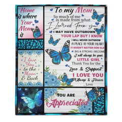 I'll Always Be Your Little Girl, Mom - Family Blanket - Gift For Mother From Daughter - joliny