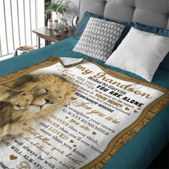 Lion Custom Name Blanket - Gift for Grandson - joliny