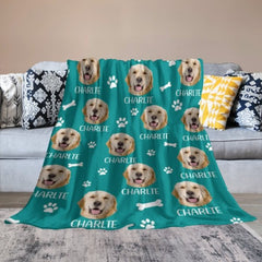 Love Has Four Paws - Personalized Custom Blanket - Upload Image, Gift For Pet Lovers, Christmas Gift - joliny