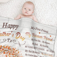 My Everything My Best Friend My Whole World My Mom - Gift For Mother's Day, Personalized Blanket - joliny