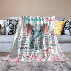 My Little Girl, Never Feel That You Are Alone - Family Blanket - Christmas Gift For Daughter From Mom - joliny