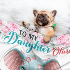 My Little Girl, Never Feel That You Are Alone - Family Blanket - Christmas Gift For Daughter From Mom - joliny