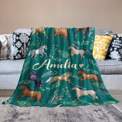 Name Custom Horse Blanket - Gifts for Girls - joliny