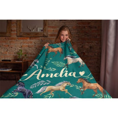 Name Custom Horse Blanket - Gifts for Girls - joliny