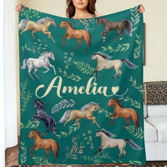 Name Custom Horse Blanket - Gifts for Girls - joliny