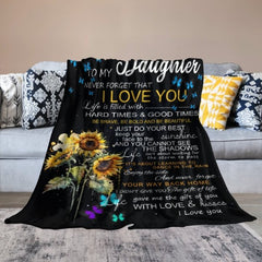 Never Forget That I Love You - Family Blanket - New Arrival, Christmas Gift For Daughter - joliny