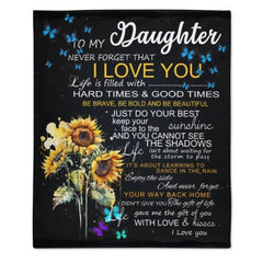 Never Forget That I Love You - Family Blanket - New Arrival, Christmas Gift For Daughter - joliny