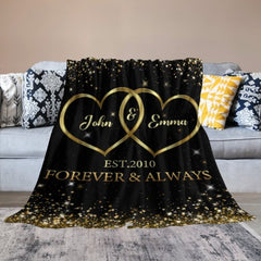 Our Love Story - Couple Personalized Custom Blanket - Valentine Gift For Husband Wife, Anniversary - joliny