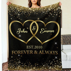 Our Love Story - Couple Personalized Custom Blanket - Valentine Gift For Husband Wife, Anniversary - joliny