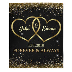 Our Love Story - Couple Personalized Custom Blanket - Valentine Gift For Husband Wife, Anniversary - joliny