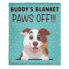 Paws Off - It's My Blanket - Gift For Dog Lovers - Personalized Blanket - joliny