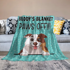 Paws Off - It's My Blanket - Gift For Dog Lovers - Personalized Blanket - joliny