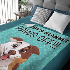 Paws Off - It's My Blanket - Gift For Dog Lovers - Personalized Blanket - joliny