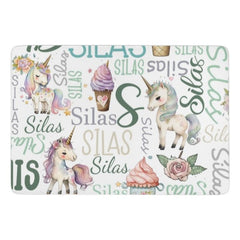 Personalized Name Custom Unicorn Decorative Mat - joliny