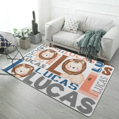 Personalized Name Lion Decorative Mat - joliny