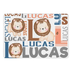 Personalized Name Lion Decorative Mat - joliny