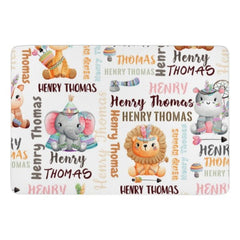 Personalized Woodland Animals Decorative Mat - joliny