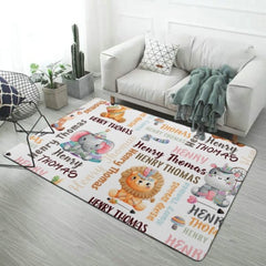 Personalized Woodland Animals Decorative Mat - joliny