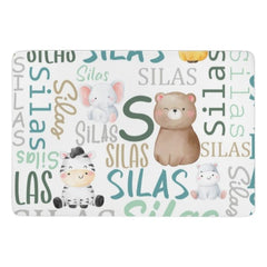 Personalized Woodland Cute Animals Decorative Mat - joliny