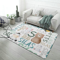 Personalized Woodland Cute Animals Decorative Mat - joliny