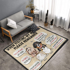 Remember When Visiting Our House - Personalized Decorative Mat, Doormat - joliny