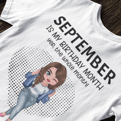 C’est mon mois d’anniversaire - T-shirt unisexe personnalisé personnalisé par la famille - Cadeau d’anniversaire pour les membres de la famille