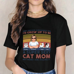 Super Cat Mom - Cat Personalized Custom Unisex T-shirt - Gift For Pet Owners, Pet Lovers - joliny