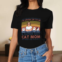 Super Cat Mom - Cat Personalized Custom Unisex T-shirt - Gift For Pet Owners, Pet Lovers - joliny