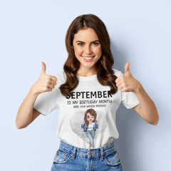 C’est mon mois d’anniversaire - T-shirt unisexe personnalisé personnalisé par la famille - Cadeau d’anniversaire pour les membres de la famille