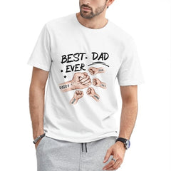 The Best Dad Ever - Family Personalized Custom Unisex T-shirt - Father's Day, Birthday Gift For Dad - joliny