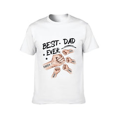 The Best Dad Ever - Family Personalized Custom Unisex T-shirt - Father's Day, Birthday Gift For Dad - joliny