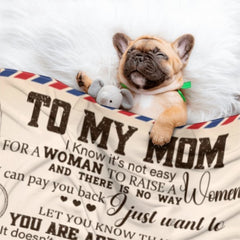 To My Beloved Mom - Personalized Blanket - joliny