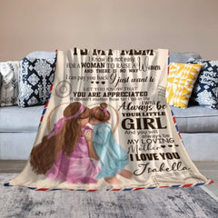 To My Beloved Mom - Personalized Blanket - joliny