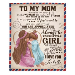 To My Beloved Mom - Personalized Blanket - joliny