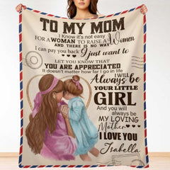 To My Beloved Mom - Personalized Blanket - joliny