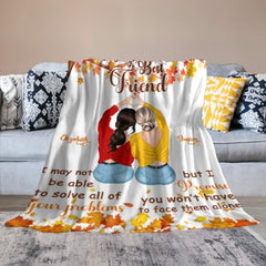 To My Best Friend - I Promise You Won't Have To Face Them Alone - Personalized Blanket - joliny