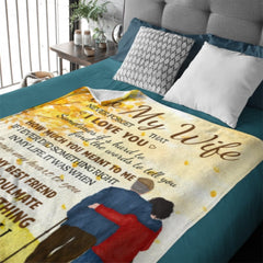 To My Wife Never Forget That I Love You - Gift For Couples, Personalized Blanket - joliny