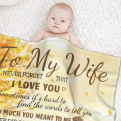 To My Wife Never Forget That I Love You - Gift For Couples, Personalized Blanket - joliny