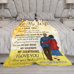 To My Wife Never Forget That I Love You - Gift For Couples, Personalized Blanket - joliny