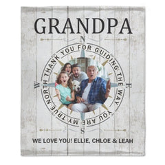 True North Custom Photo Blanket - Gift for Grandpa - joliny