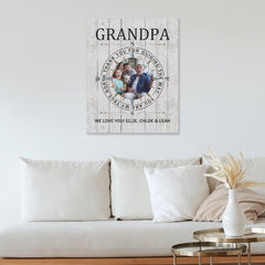 True North Custom Photo Canvas - Gift for Grandpa - joliny