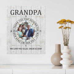 True North Custom Photo Canvas - Gift for Grandpa - joliny