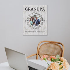 True North Custom Photo Canvas - Gift for Grandpa - joliny