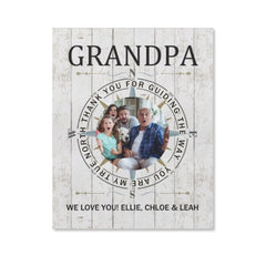 True North Custom Photo Canvas - Gift for Grandpa - joliny